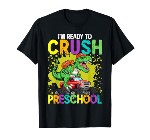 Back to School I'm Ready Crush Preschool Boy Dinosaur T-Shirt