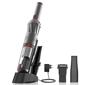 Space Akku Handstaubsauger mit Ladestation Handsauger Kabellos 575g Leicht, Doppel-Filtersystem 11.1V Akku Staubsauger…