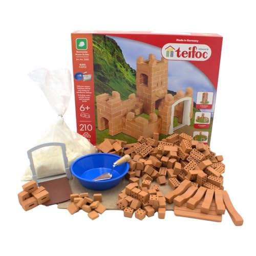 Teifoc Burg - Steinbaukasten 3500 Ziegelburg mit 200+ Bauteilen