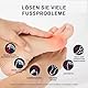 Miss Mouth’s 2 Stücke Hallux Valgus Schiene Korrektur - Mit 2 x Zehenspreizer, 2 Fersenverstellriemen, Schmerzlinderung und Schutz, Verstellbare Passform, für Herren und Damen Tag und Nacht (Schwarz)