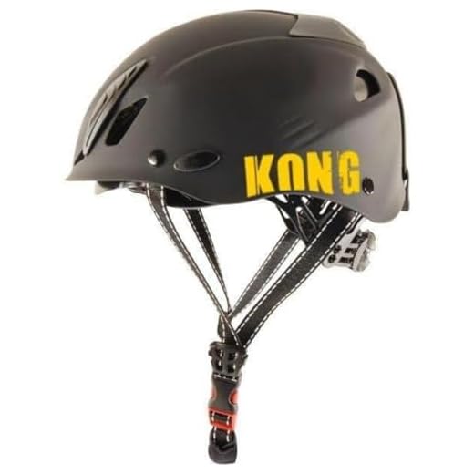 Kong. Mouse Sport. Casco da arrampicata, alpinismo, vie ferrate. Compatibile con cuffie e visiera. Casco di Sicurezza. CE EN 12492. 375g. Taglia Unica regolabile 52-64.cm. Made in Italy. Nero