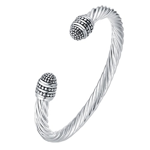 UNY JEWEL Ball Weave Cable Cuff Bangle