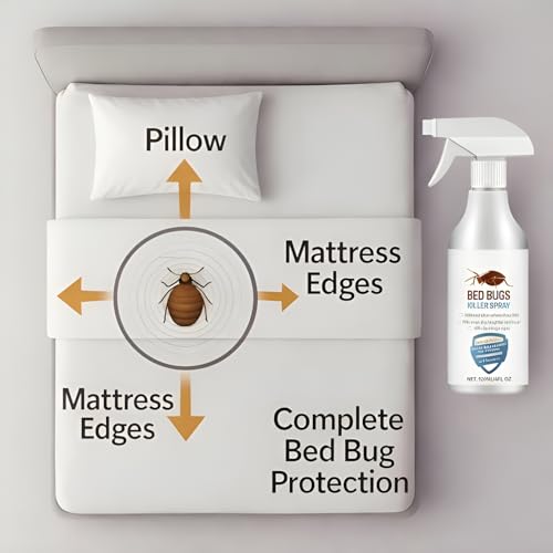 Image of Bed Bug killer Spray- Natural, Herbal Bed Bugs Spray for Long Lasting Protection, Instant Action | Non-Toxic Indoor Cleaning Solution for Mattresses, Carpet, Pillow, Sofha, Blanket, Curtains, 200ML