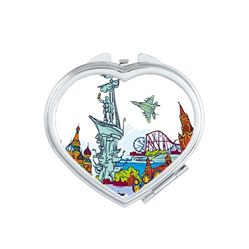 Miroir de poche portable Moscou maquillage compact petit miroir main