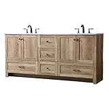 Elegant Kitchen and Bath Soma 72' Solid Wood Double Bathroom Vanity in Oak