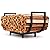 HIHADUUM Firewood Rack, 34 in Firewood Storage, Firewood Holder, Wood Rack for Firewood, Double Coated Firewood Rack,Fireplace Organizer Waterproof Rustproof Log Holder for Outdoor Indoor, Black