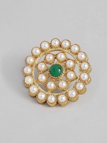 Juego de joyas verde antialérgico de latón y oro blanco DMZ-2079 5