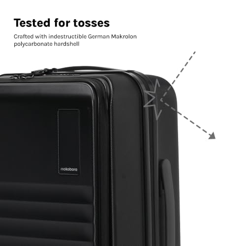 Image of MOKOBARA Aisle Cabin Pro Luggage Trolley Bag-57cm(41L),Polycarbonate Hardshell,Frosted Hardware,Dedicated Tech Compartment for 15.6 inch Laptop,YKK Zippers,TSA Lock, Silent Wheels (Money Moves)