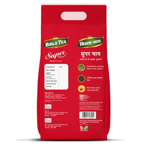 Image of Birla Super Premium CTC Tea | Strong Kadak Chai with Refreshing Taste | Assam Black Tea | Loose Leaf | 1kg