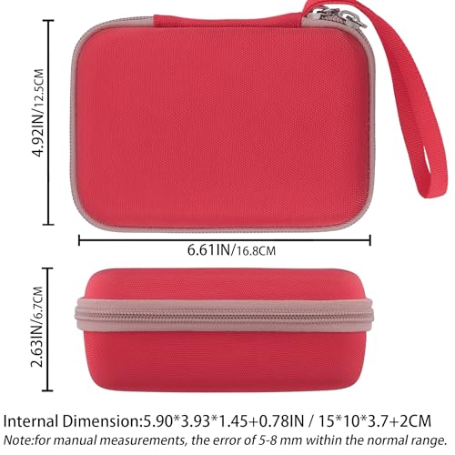 Image of khanka Hard Case for Kodak Smile+ /Kodak Smile Plus Camera,Fuchsia | EVA Hard Shell, Mesh Pocket Accessory Storage, Travel-Ready Portable Storage, Easy Carry Handle, Protective Case Only