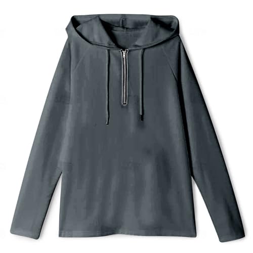 Cambkatl Men's Quarter Zip Knitted Hoodies Long Sleeve Slim Fitted Pullover Fall 2025 Sweatshirt Workout Casual Tshirts3