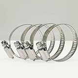 ZHCONO 4 Pcs 27-51mm (Fit for 1.5Inch) Worm Gear Hose Clamps 304 Stainless Steel Hose Fitting Clamps Radiator Hose Clamps, 27-51mm-1.5inch-4PCS