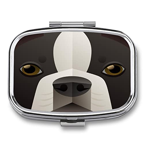 Boîte à médicaments de poche portable voyage pilulier métal chien