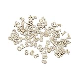 100 numeri in legno, 0-9 comodi mini numeri portatili per orologi in legno dal design unico, non finiti e non verniciati, numeri in legno naturali per progetti fai da te, giochi