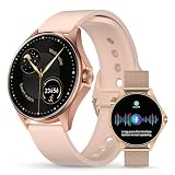 Smartwatch Feminino Relógio Inteligente com IA Chatgpt, 1.32’’ AMOLED,iOS Android, IP68 Água, Frequência Cardíaca, Monitor de Sono, 100 Esportes, 2 Pulseiras silicone e couro