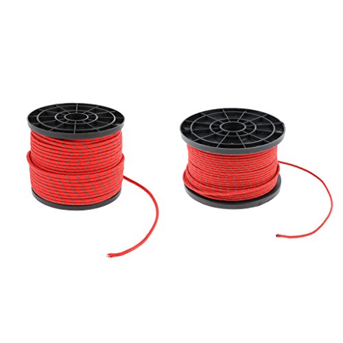 YIJU Cordas Guy Cordas Luminosas Refletivas Cordas Cordas Cordas Tensão, Vermelho - 3.5mm