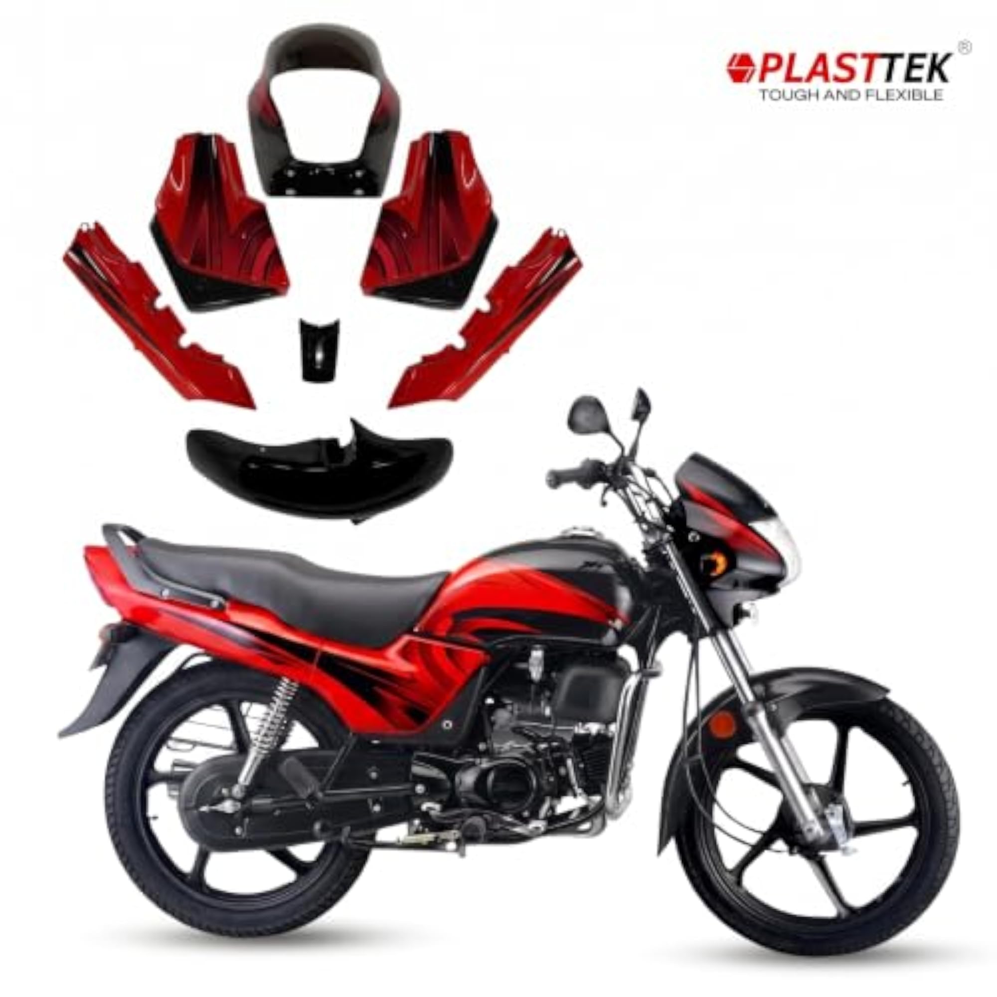 Full Body Kit for Passionn Plus Alloys Red Sticker