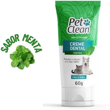 Pet Clean Creme Dental Menta Cães e Gatos 60g