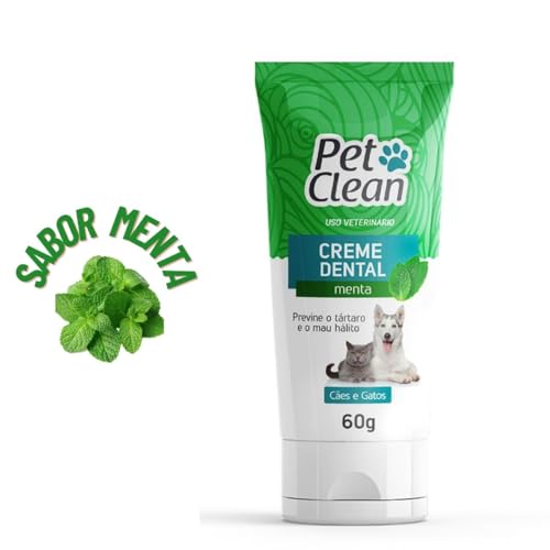 Pet Clean Creme Dental Menta Cães e Gatos 60g