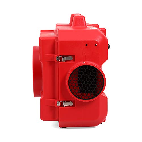 Image of MOUNTO HEPA500 Commercial 500cfm Air Purifier Hepa Air Scrubber Negative Air Machine Roto-Molded (Red)