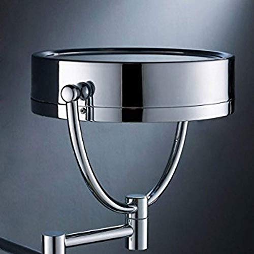 Miroir de maquillage grossissant 10X mural extensible deux surfaces - 7