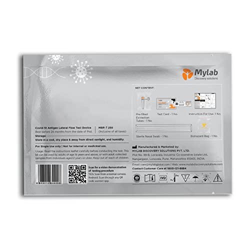 Image of Mylab CoviSelf COVID-19 Self Test Kit for Home,Proven Highest-Accuracy ICMR Approved (Pack of 2)