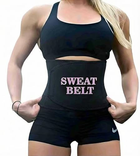 VITALWEAR Non-Tearable Sweat Belt for Men & Women – Sauna Waist Trainer for Fat Loss & Stomach Shaping (Pink)