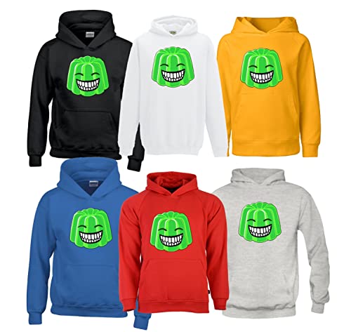 Jelly Hoodie Kids Children Adults Jumper (Red, 12-13 years)