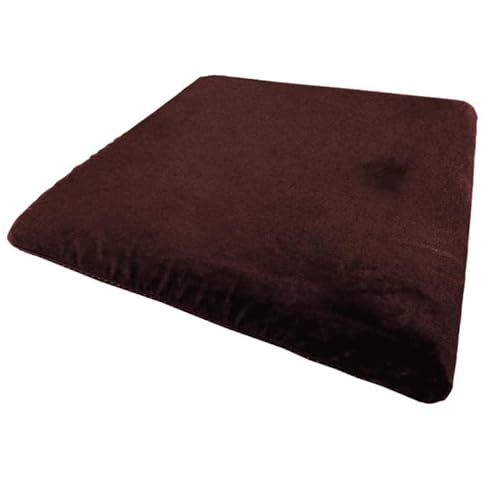 40cm×40cm 座布団カバー 車椅子用 クッションカバー ベロア 車いす おしゃれ 椅子 角型 四角【カバー1枚】ざぶとん ザブトン 和室 替えカバースペア フロア ビロード調 洗える カバー リビング オフィス (ブラウン)