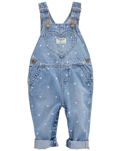 OshKosh B'Gosh World'S Best Overalls Chándal, Corazón Azul, 24 Meses para Niñas
