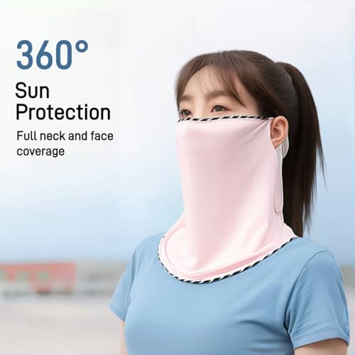 Cooling UPF 50+ Sun Face Mask, Breathable UV Protection for Hot Weather, Outdoor Activities, Driving - Men Women2