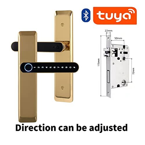 Serrure intelligente de porte d'entrée avec empreinte et code Tuya - 3
