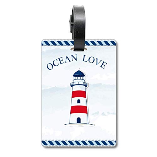 Étiquette d'identification Lighthouse Ocean Love accessoire sac voyage bleu