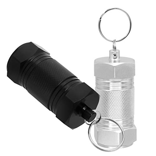 EXCEART 2 Pcs Caixa de PÃ­lula Chaveiro Mini Caixa de PÃ­lula PortÃ¡til Caso de PÃ­lula de AlumÃ­nio