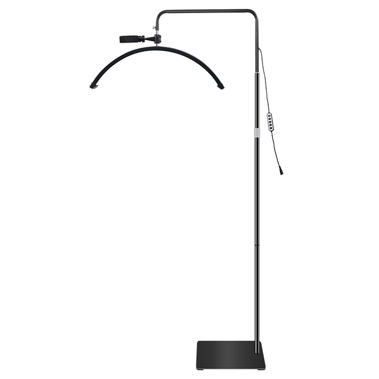 ayex LED Beauty Standleuchte 24 Zoll Lichtbogen für Kosmetik, Wimpern & Tattoo schwarz M6X