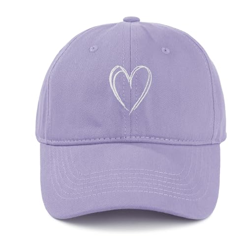 Image of American Trends Womens Baseball Caps Cute Heart Dad Hat, Adjustable Cotton Unisex Cap for Workout, Golf & Everyday Wear