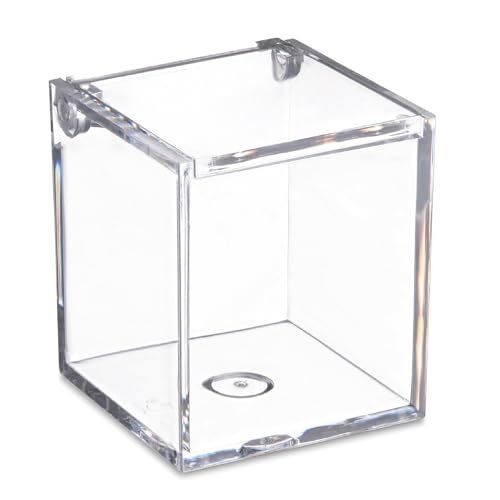 Hammont Clear Acrylic Box - Acrylic Boxes for Storage - Lucite Box with Lids for Medicine Bottle Organizer, Party Favors, Treats, Candy - Elegant Small Acrylic Box (2.36