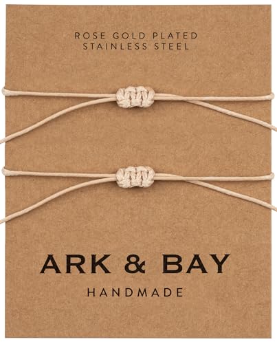 Image of ARK & BAY Christian Charm Bracelet with Inspirational Bible Verse Scripture for Her | Handmade Adjustable Single or Set of 2 | Minimalist Religious Jewelry, Catholic Encouragement Gifts of Faith and Spirituality for Women in Gold or Silver