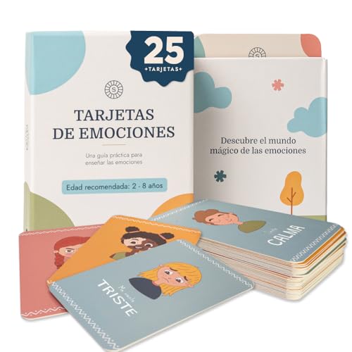 Samma Sati Tarjetas de Emociones | Juego Educativo Montessori | Flashcards Didácticas para Niños a Partir de 2 Años | Pictogramas en Español | Aprende sobre Gestión de Emociones