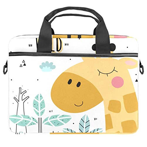 Sacoche pc portable 13.3 motif girafe sauvage multicolore compacte