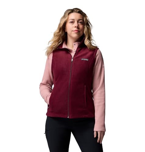 Columbia Womens Benton Springs Fleece Vest, Rich Wine, X-Large
