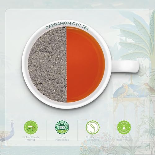 Image of Dabri Masala, Cardamom & Ginger CTC Chai Patti 750g Combo(Pack of 3 x 250g Each Pouch)Pure Natural Elaichi Masala Tea|Premium Organic Blend|Rich in Antioxidants|Supports Digestion,Heart & Cold Relief
