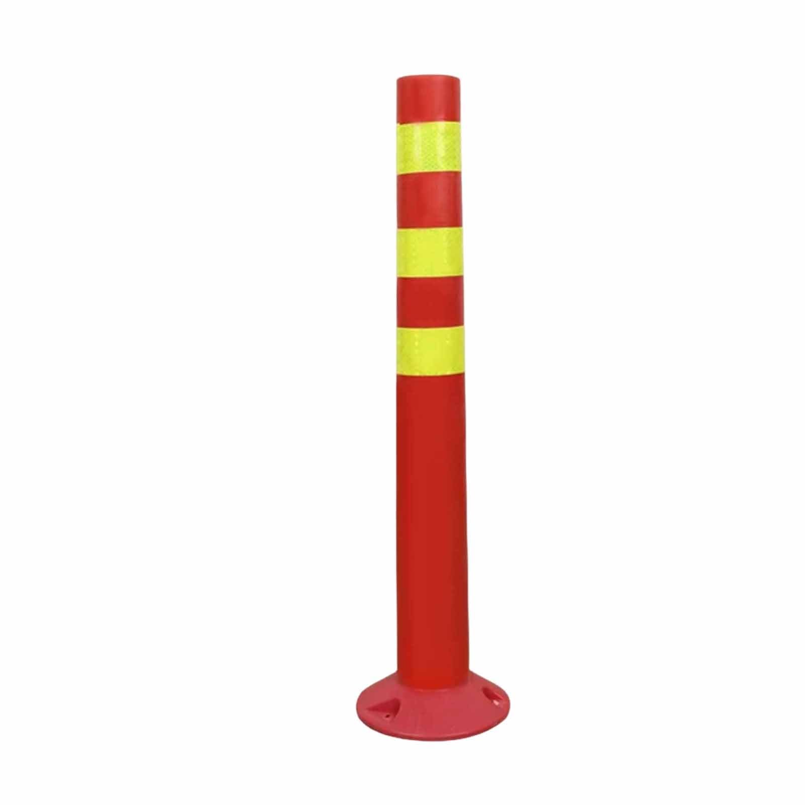 WQPMNYG Traffic Safety Cones - Reflective Plastic Bollard Post for Road Warning and Parking, Flexible Traffic Barrier for Parks and Driveways
