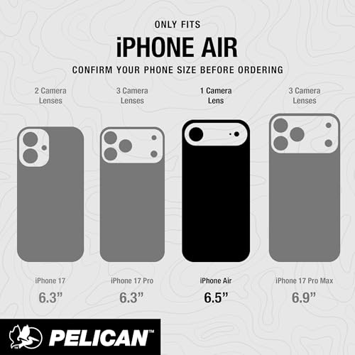 Pelican Protector iPhone Air Case - Rugged MagSafe Phone Case - Black - image 2