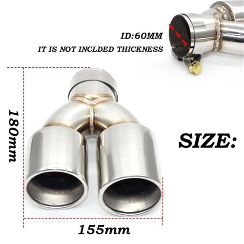 Embout d'échappement double sortie 60mm pour voiture E90