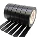 Price comparison product image Maveek Electrical Tape 0.6 Inch 15M Electrical Insulation Tape, 50 Feet, 6 Pack (6 Rolls Black)