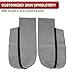 KBH Front Door Panel Armrest Replacement Cover for Honda CRV 2007 2008 2009 2010 2012 2012, Vinyl Leather Skin Upholstery, Driver and Passenger Door Side, 1 Pair, Black
