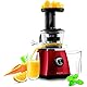 SENCOR SSJ 4042RD Langsam Drehender Entsafter für Frucht/Gemüsesaft (400 Watt, Slow Juicer, Schneckenpresse, Saftbehälter mit einem Fassungsvermögen von 0,8 L) rot