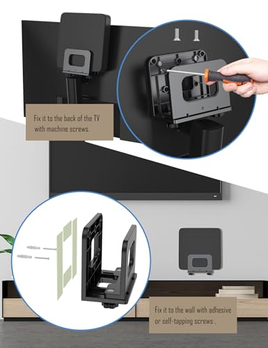 Support mural routeur WiFi commutateur et mini PC noir