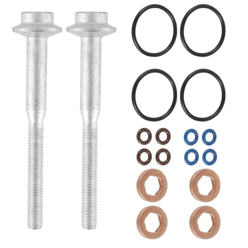 Car Injector Seal Kit, 1 Set Compatible with Audi VW Injector, Fuel Injector Seals Repair Replacement Kit 03L130277B A2C59513554 883.670 WHT003187